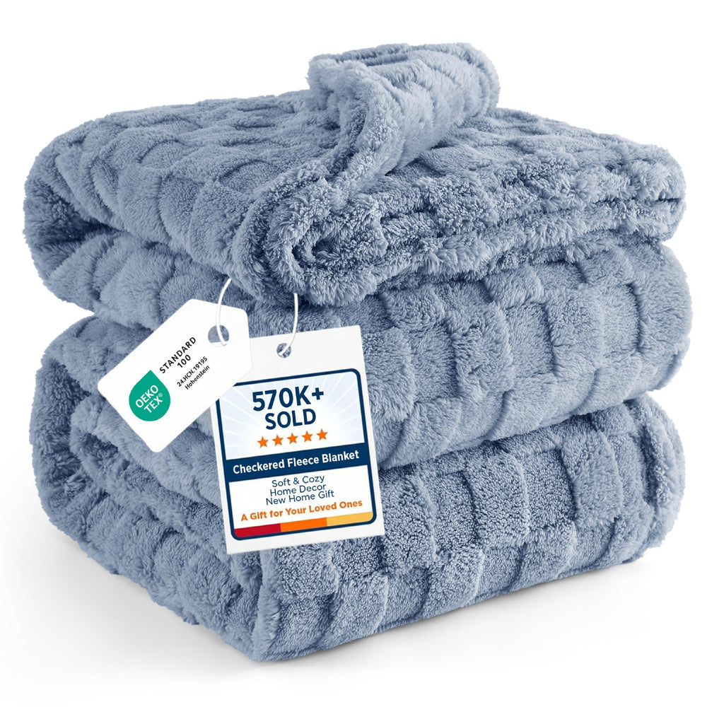 Bedsure vue face avant bleu Ashley, look moderne et confortable