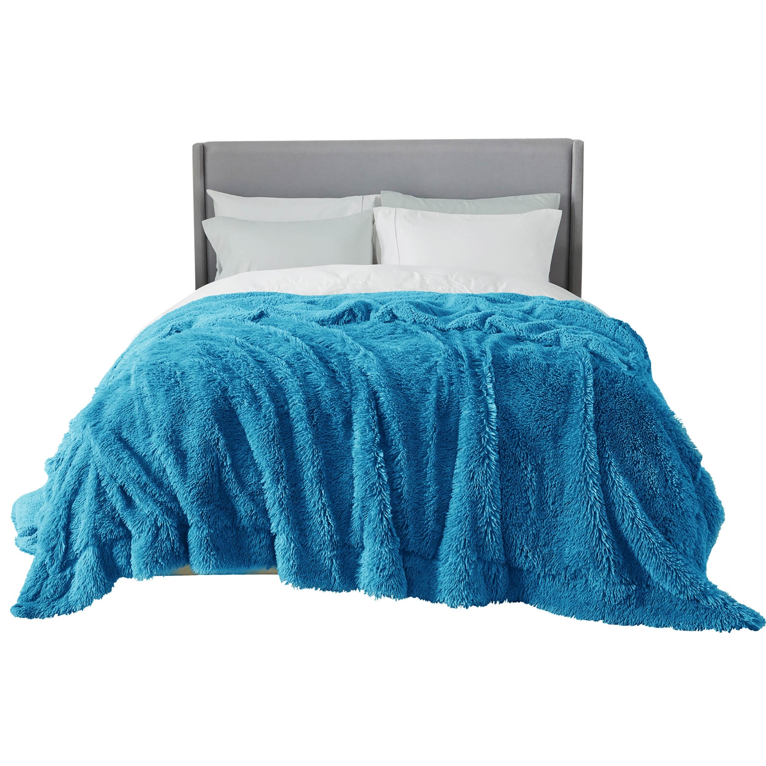 Bedsure couverture face avant bleu vif apportant chaleur et style