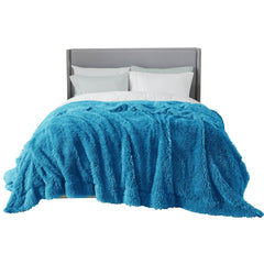Bedsure couverture face avant bleu vif apportant chaleur et style