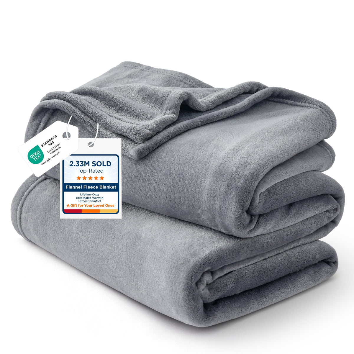 Bedsure couverture face avant gris montre style et confort