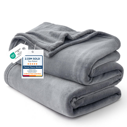 Bedsure couverture face avant gris montre style et confort