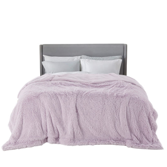 Bedsure face avant en fausse fourrure lavande, apporte chaleur décorative