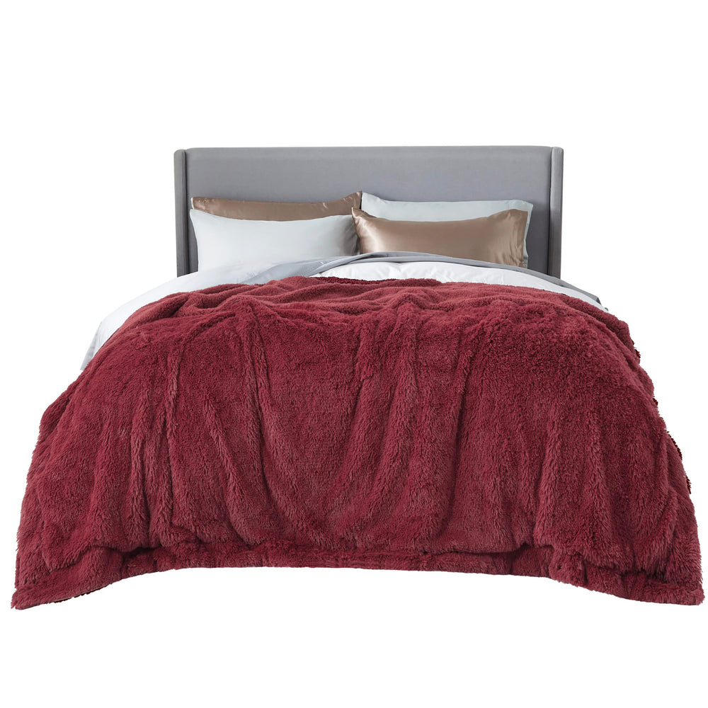 Bedsure couverture face avant pliée montrant luxe et confort