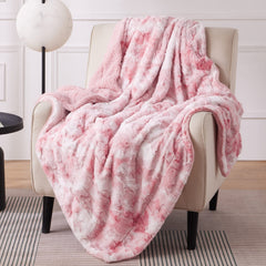 Bedsure couverture tie-dye face avant montrant motif vibrant et confort décoratif