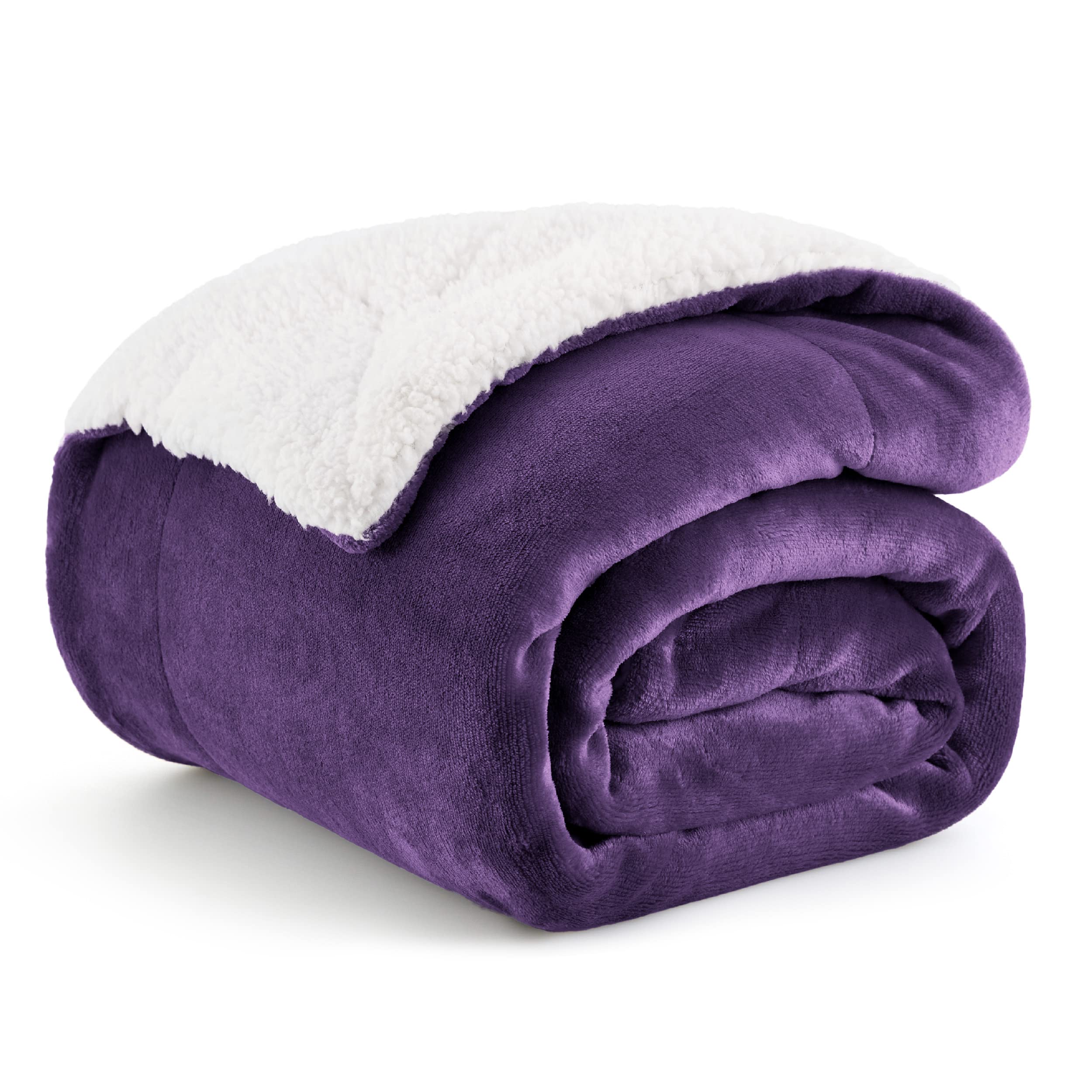 Bedsure couverture violette face avant montrant confort et style
