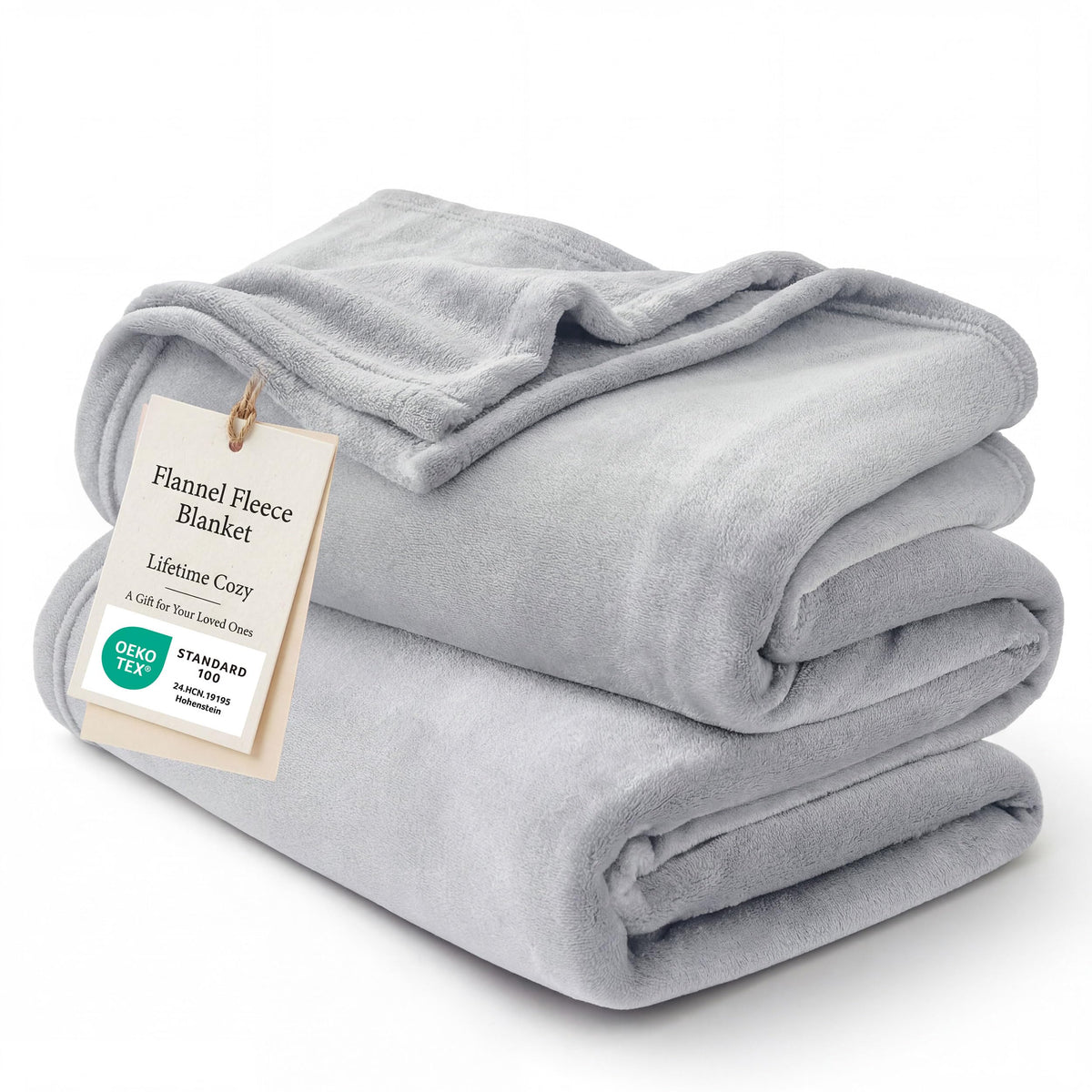 Bedsure couverture face entière gris clair présente confort et style
