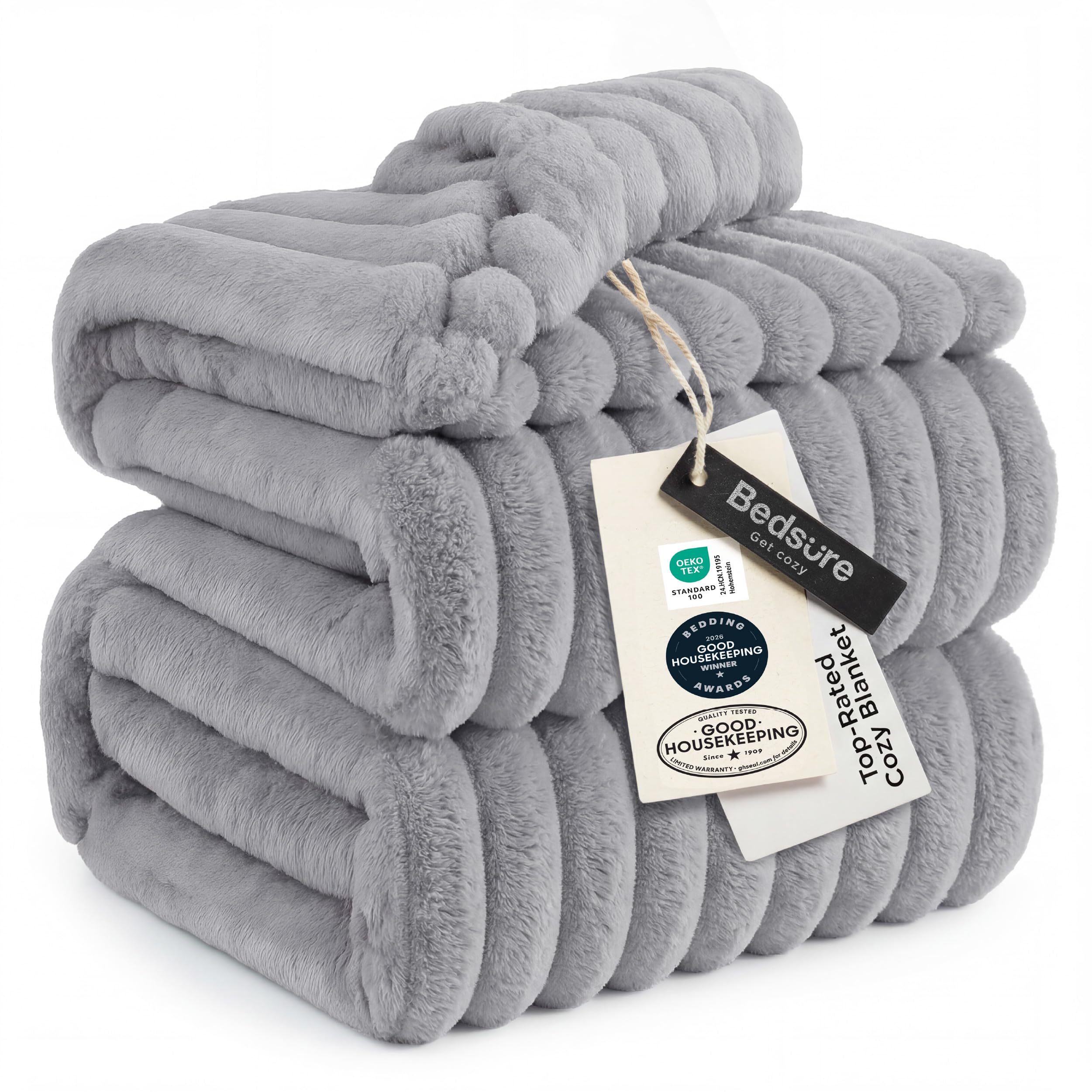Bedsure couverture face entière montrant couverture king size et confort