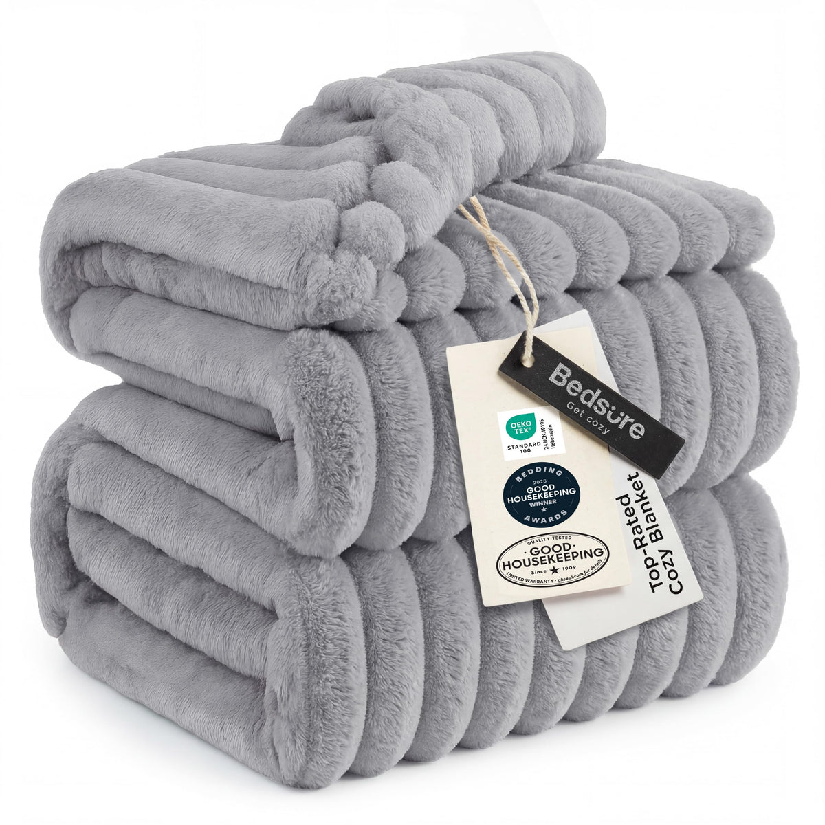 Bedsure couverture face entière montrant couverture king size et confort
