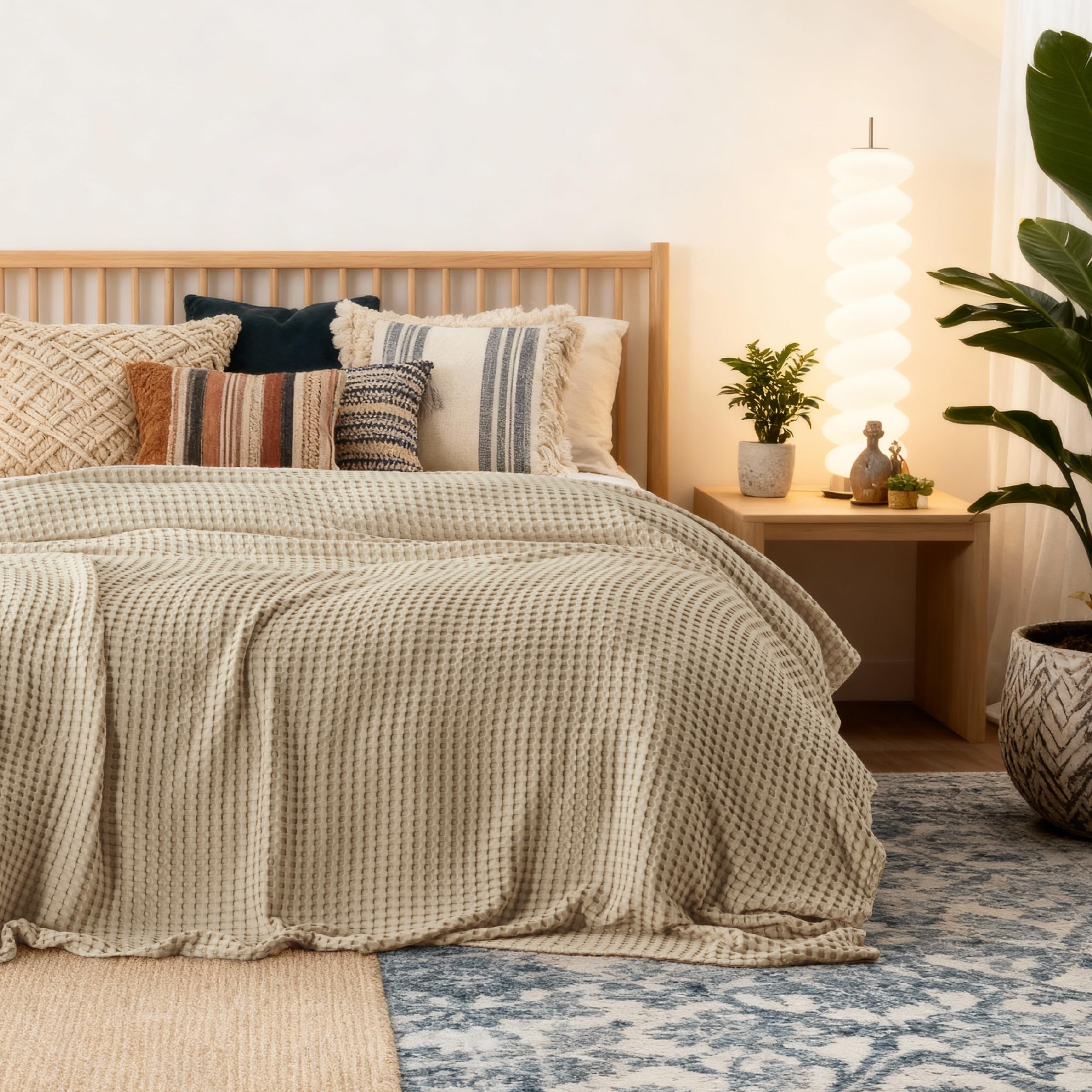 Bedsure personne utilisant la couverture, illustrant le confort nocturne et la régulation de chaleur