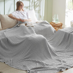 Bedsure couverture gaufrée face avant montrant douceur et style