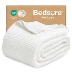 Bedsure couverture face avant blanche, look propre et apaisant