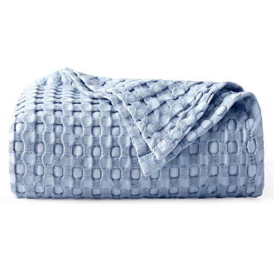 Bedsure couverture gaufrée face avant montrant douceur et style