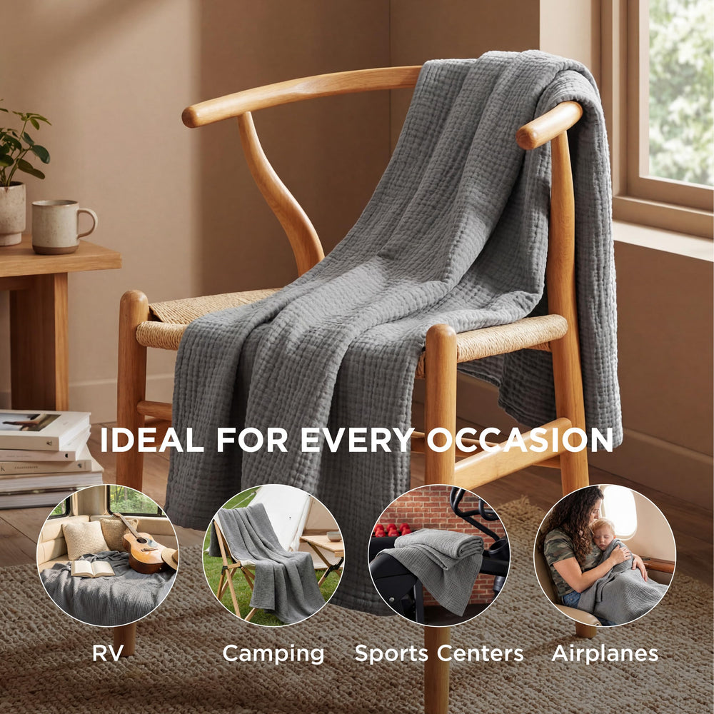 Bedsure couverture entièrement dépliée montrant la grande dimension