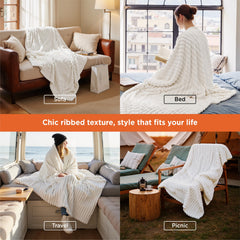 Bedsure couverture pliée prête au transport, pratique pour déménagements