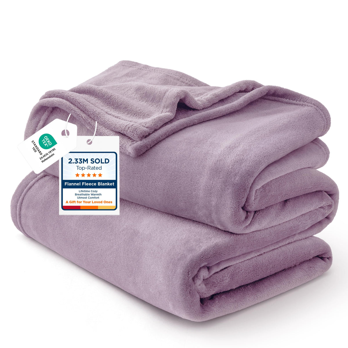 Bedsure couverture face avant lavande montrant douceur et accueil