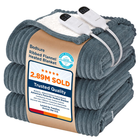 Bedsure couverture face avant montrant réglages et confort