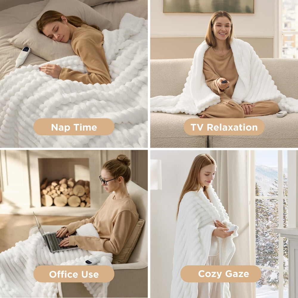 Bedsure couverture utilisée sur canapé pendant film, chaleur locale et relaxation