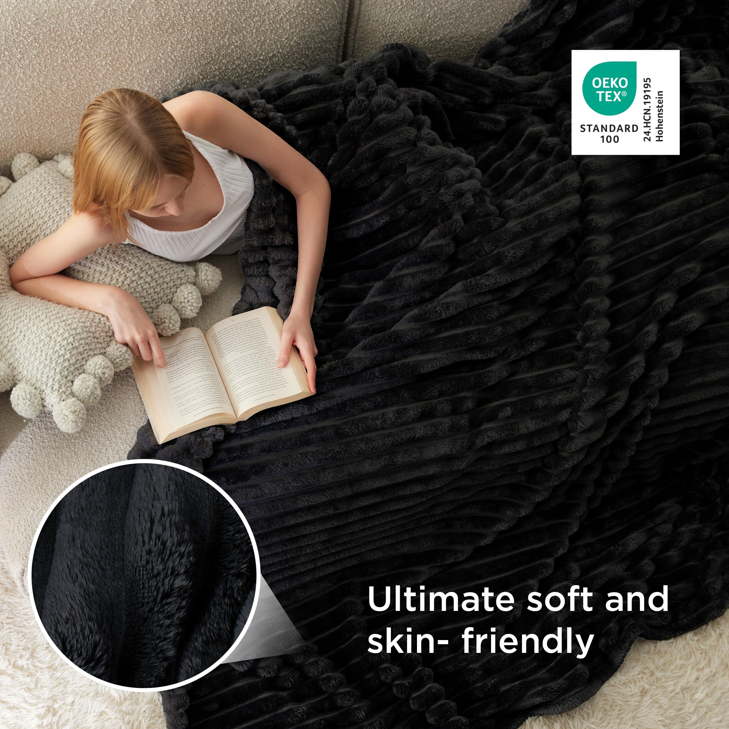 Bedsure couverture posée sur lit king montrant style et couverture enveloppante
