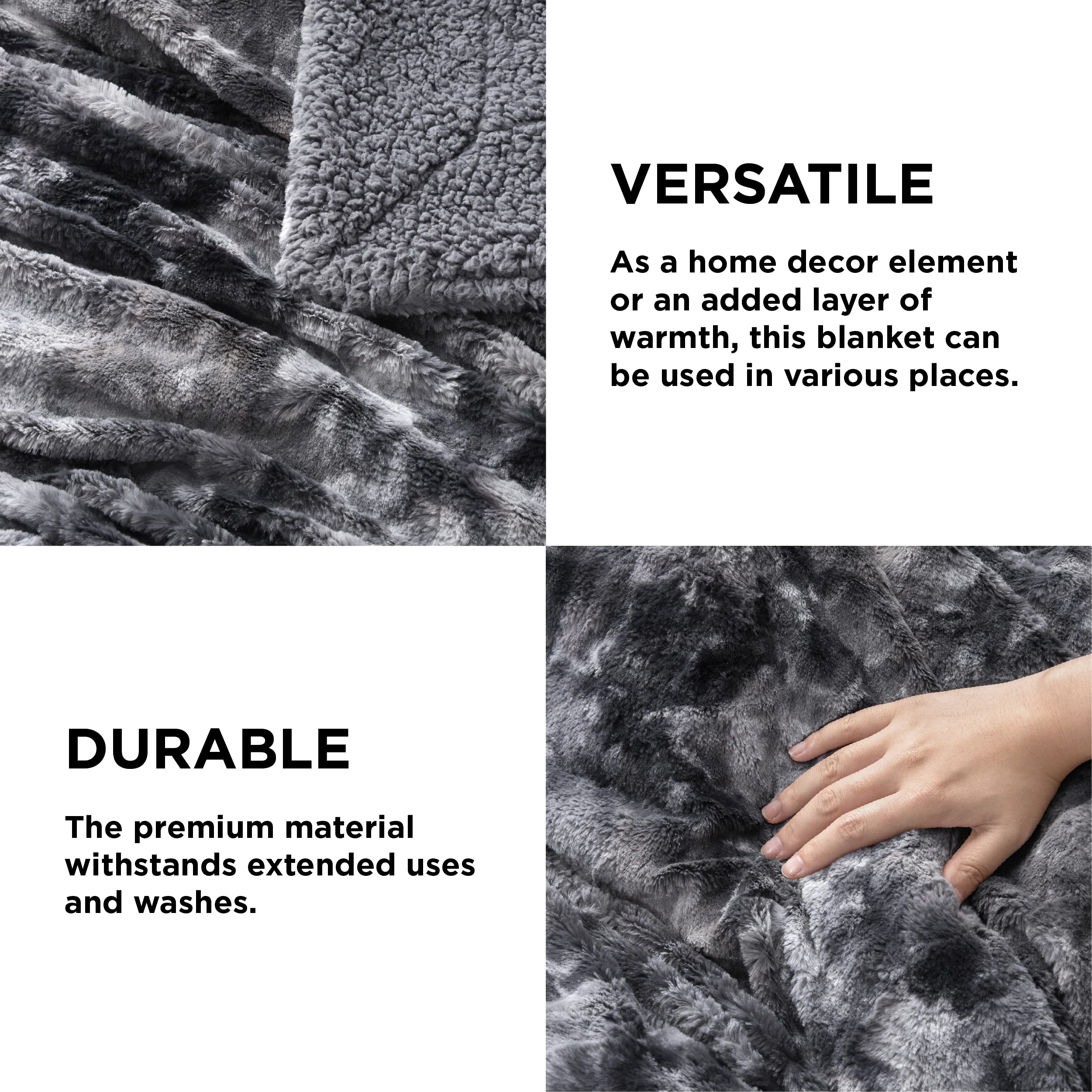 Bedsure couverture déployée sur lit king montrant couverture généreuse