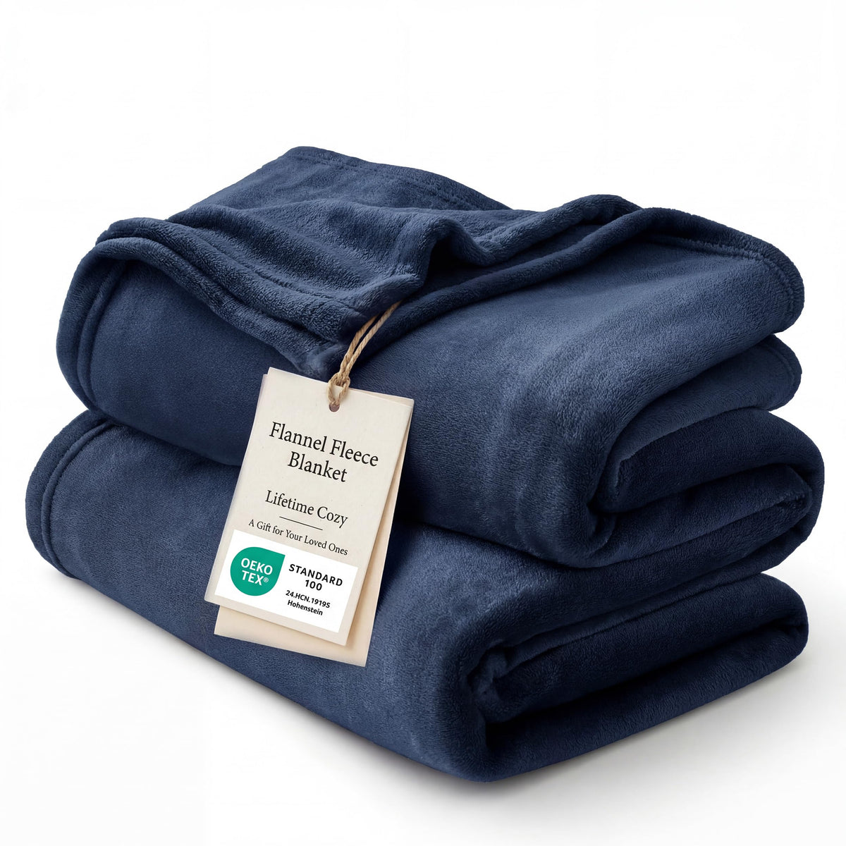 Bedsure couverture Twin XL face avant bleu marine montrant couleur et surface confortable
