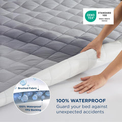 Bedsure détail du bord élastique assurant maintien sûr sur matelas profond