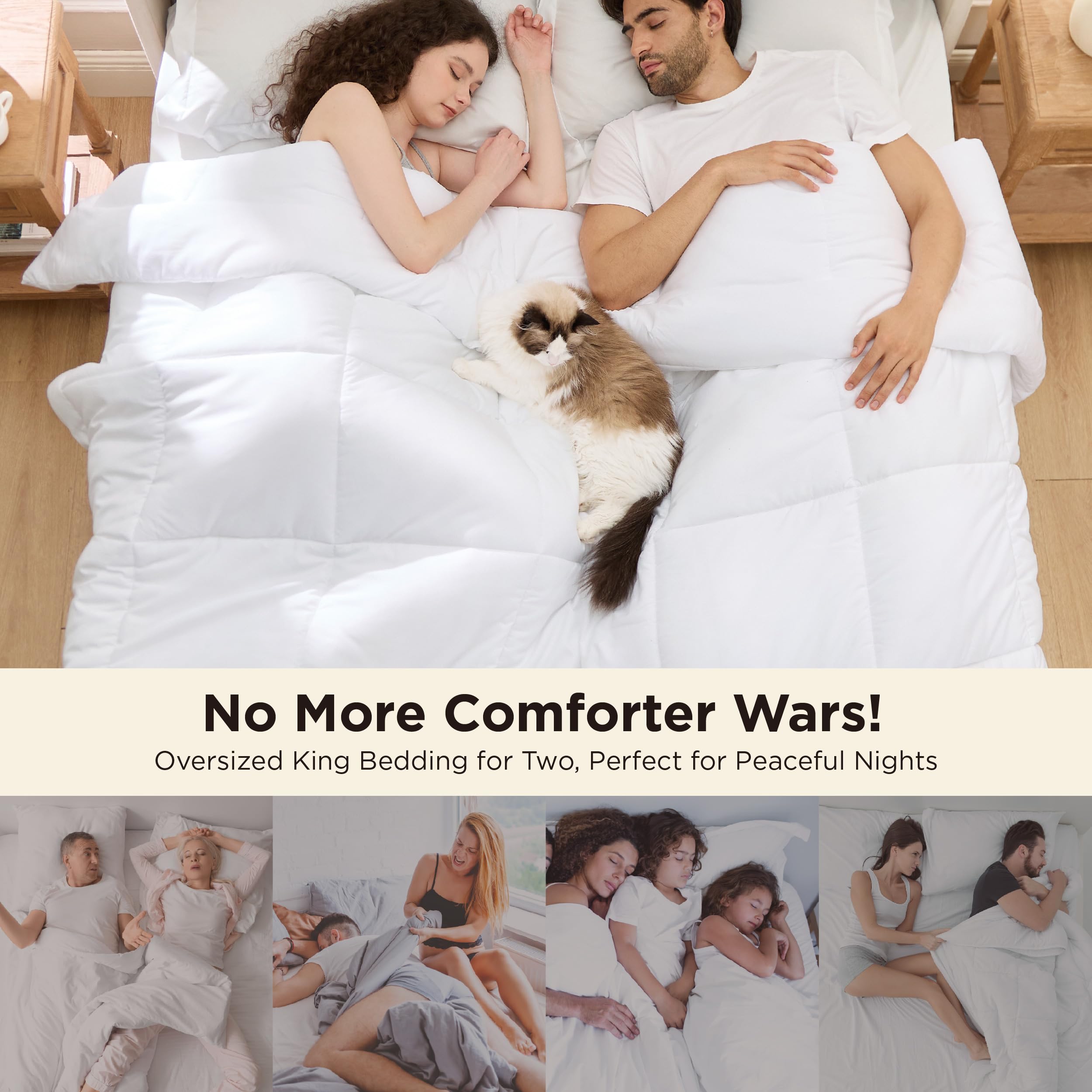 Bedsure détail du matelassage en carreaux pour chaleur uniforme