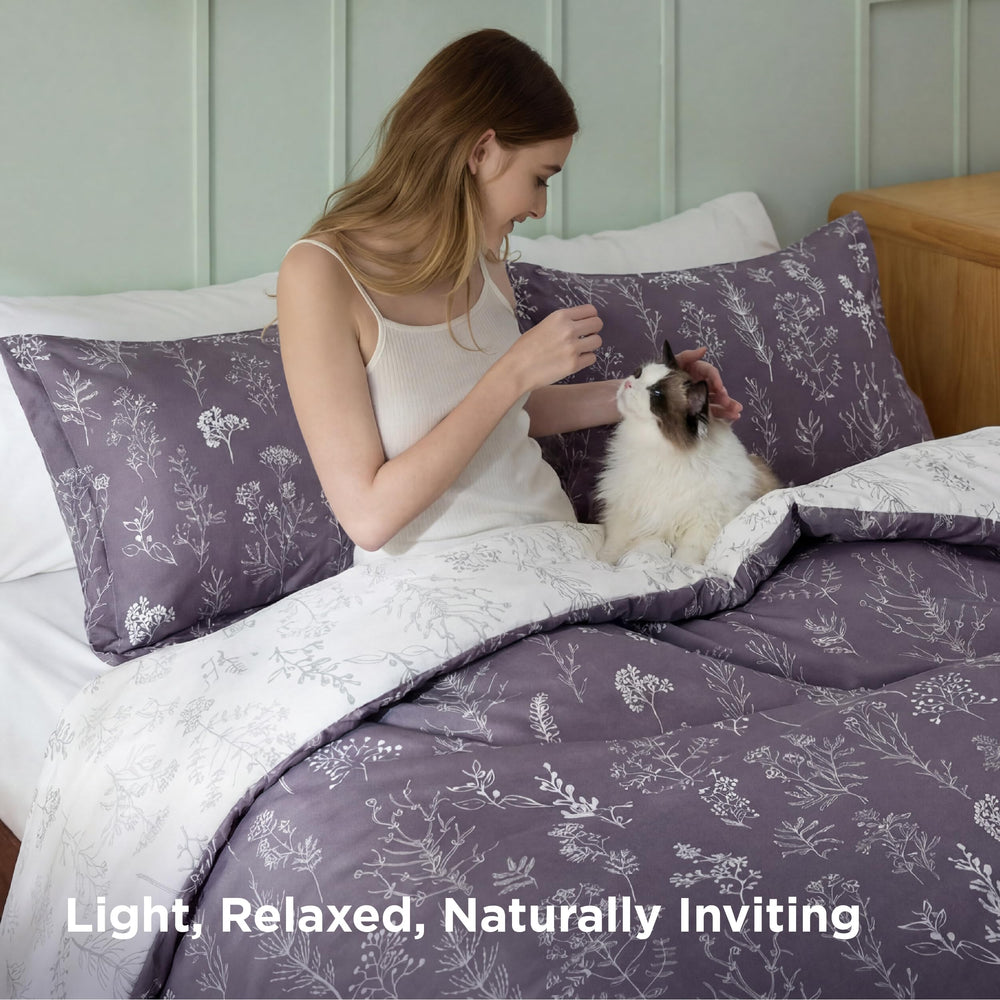 Bedsure gros plan motif floral révélant finition et détails