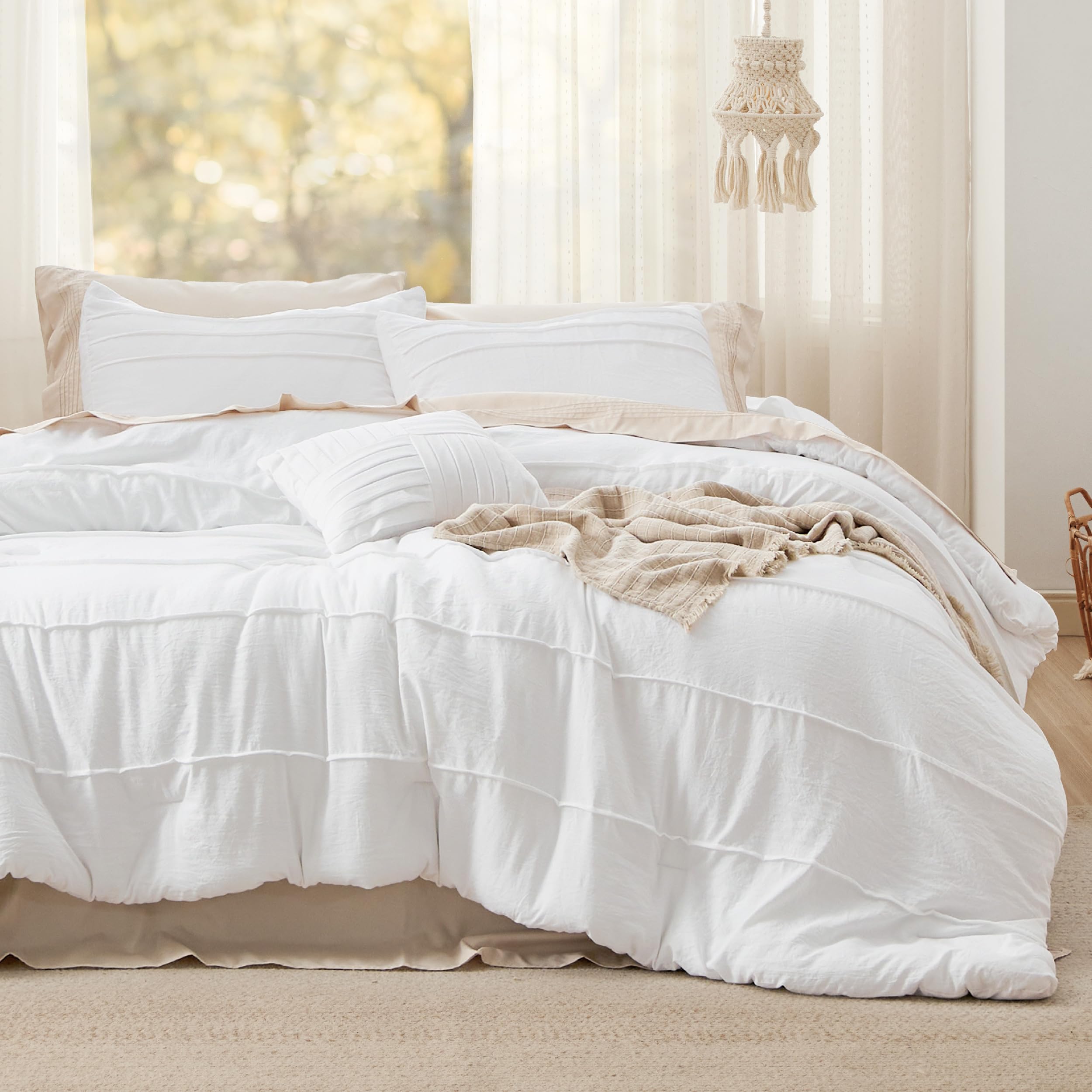 Bedsure gros plan pincement pince-pleat apporte relief décoratif