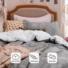 Bedsure gros plan sur piquage et rembourrage garantissant gonflant et confort