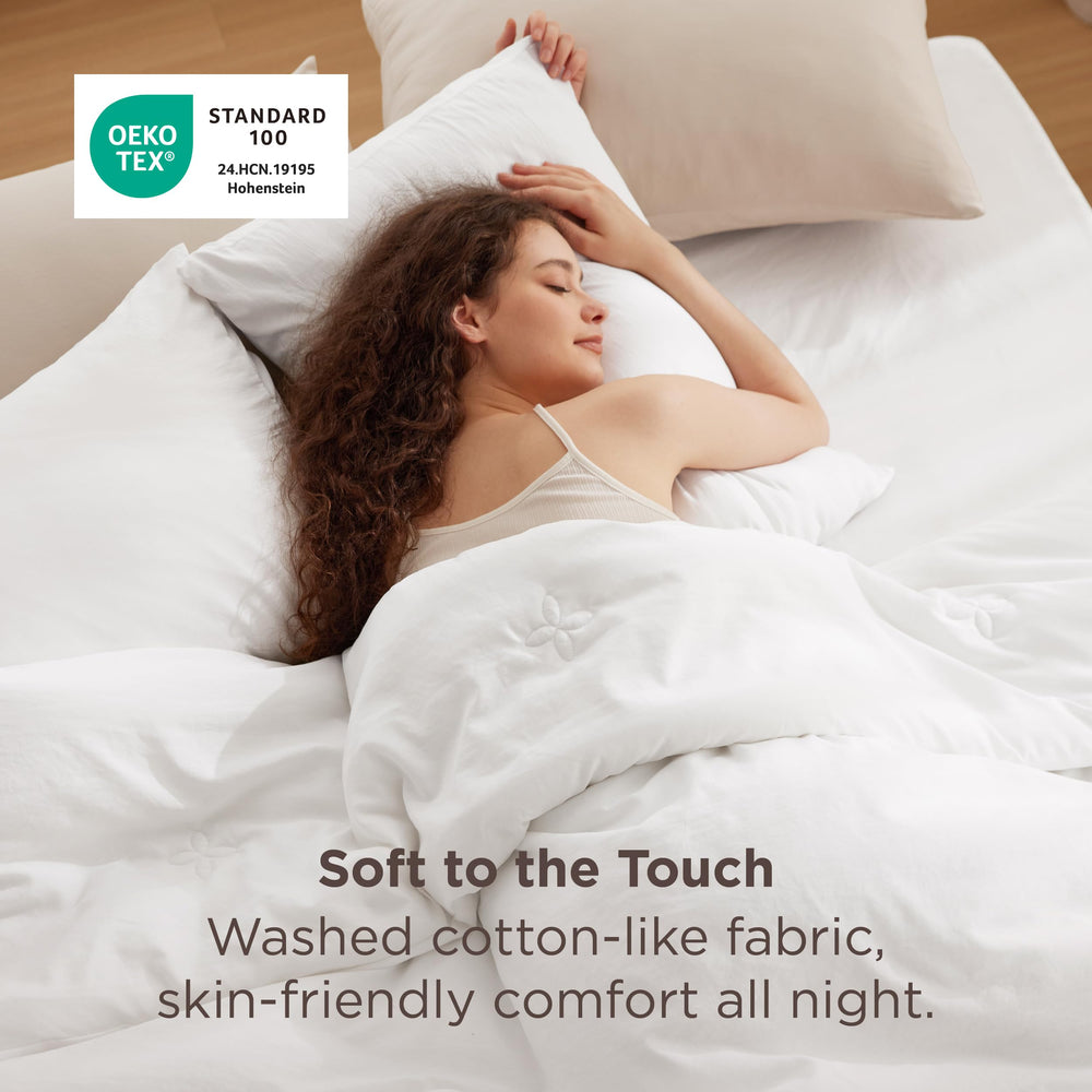 Bedsure gros plan piqûre clover montrant stabilité du garnissage