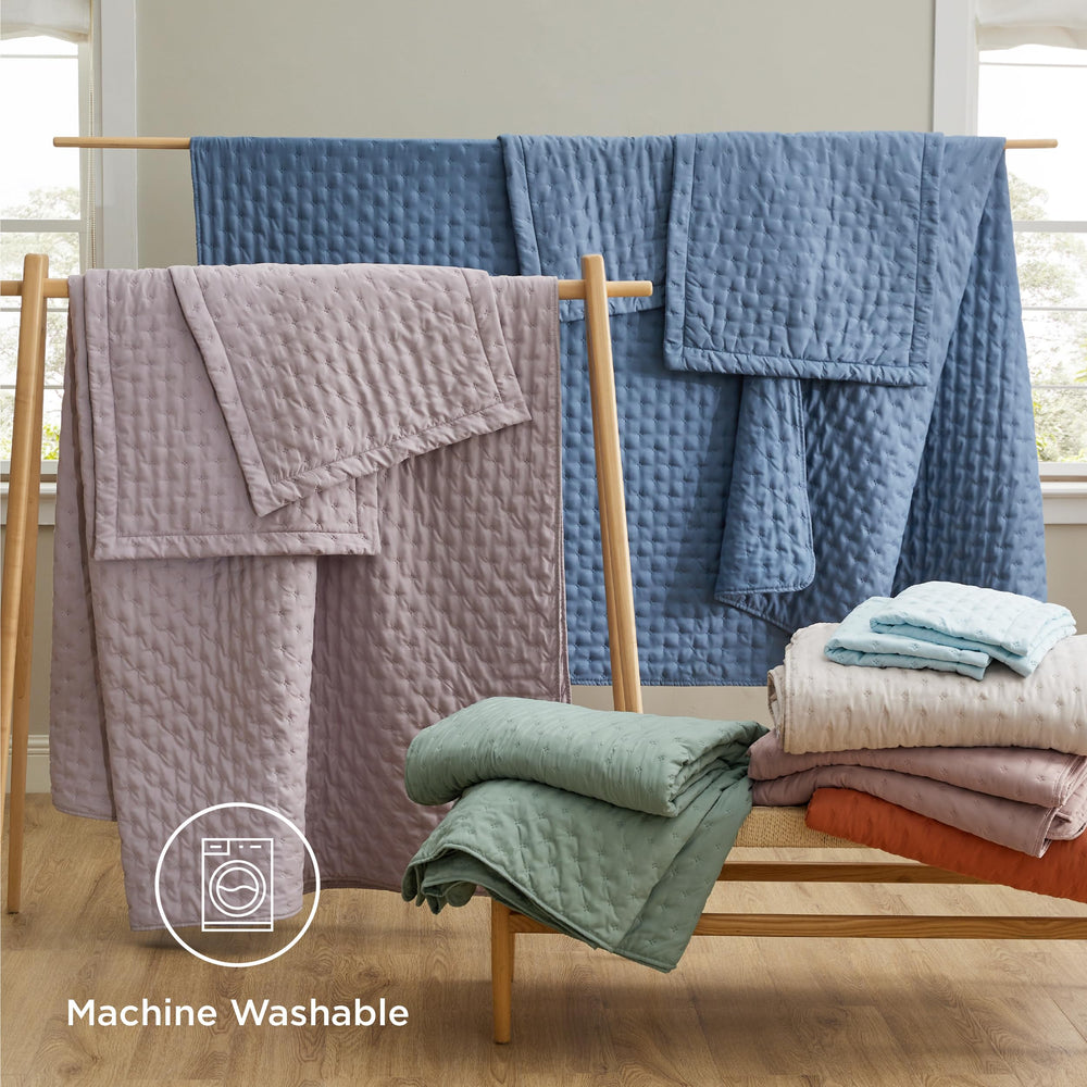 Bedsure détail de la soudure ultrasonique montrant tenue du garnissage