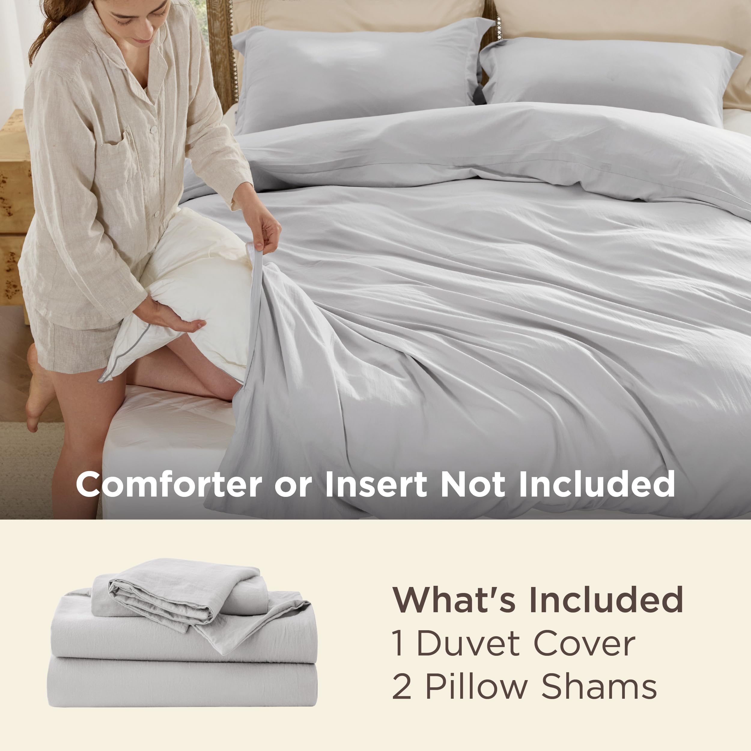 Bedsure gros plan texture cotton-like, douceur et confort immédiat