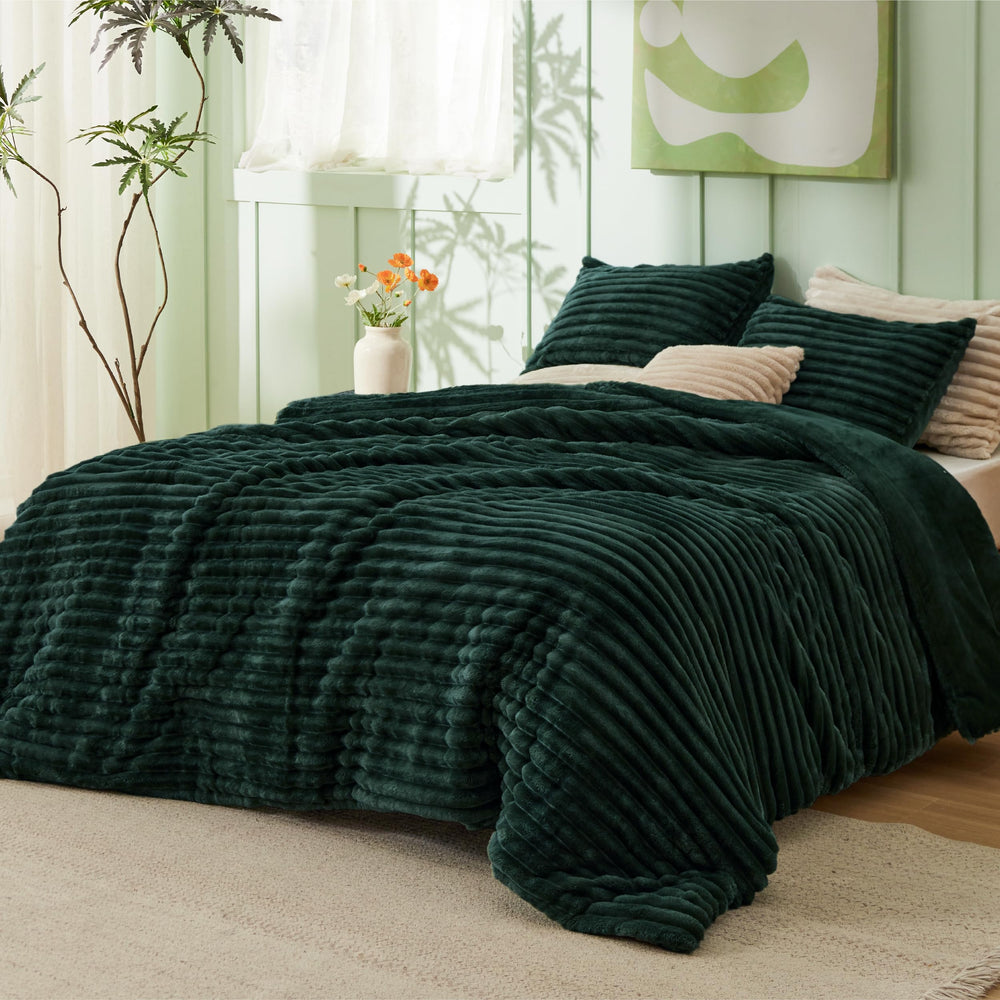 Bedsure gros plan texture flanelle pour toucher doux et chaleur enveloppante