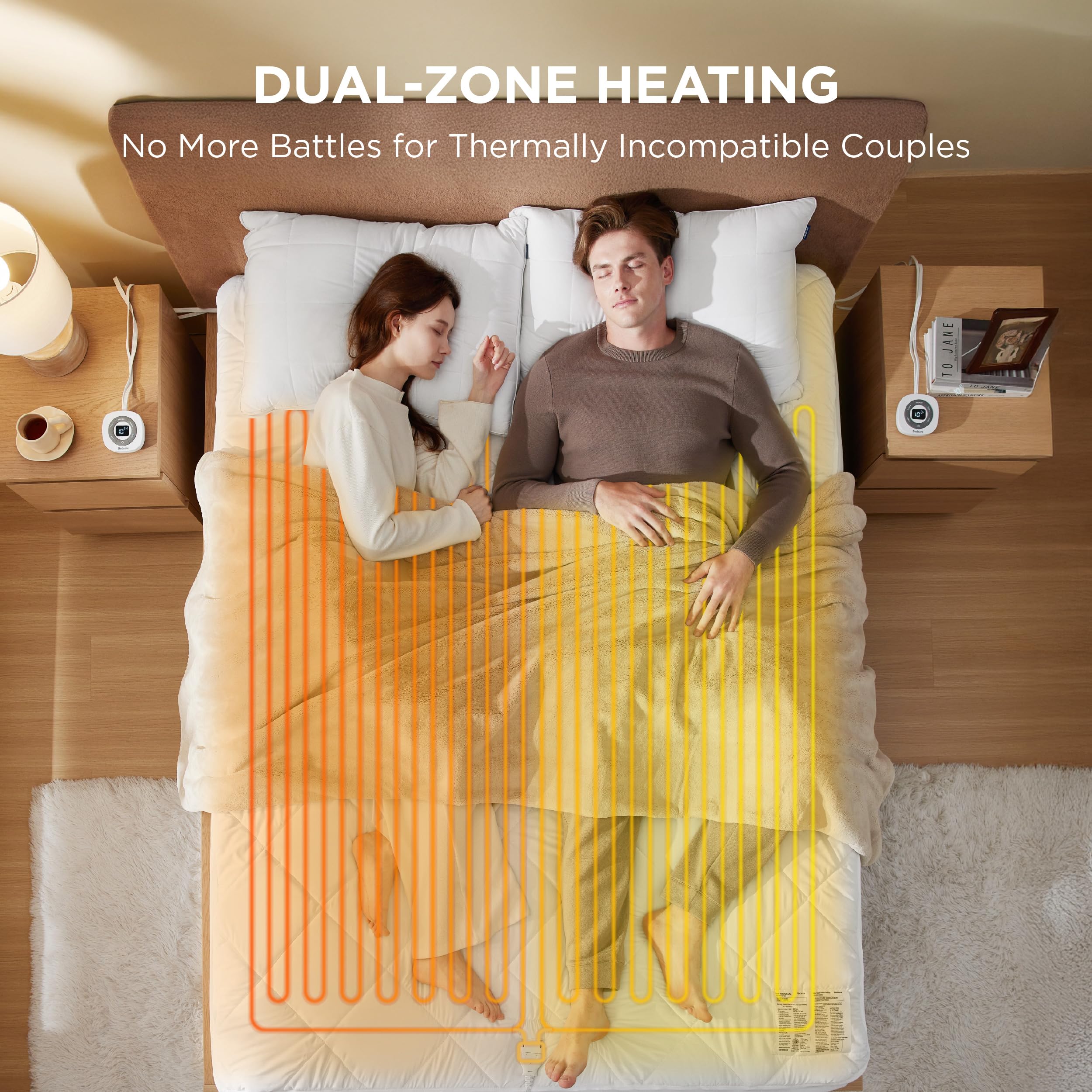 Bedsure gros plan tissu brossé doux pour confort et chaleur retenue