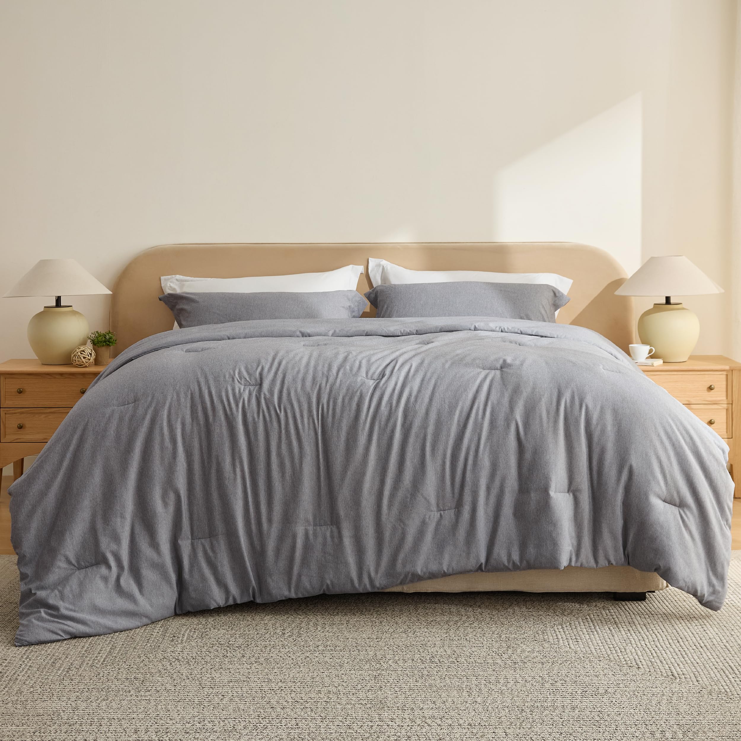 Bedsure gros plan du tissu chiné pour un aspect moderne et discret
