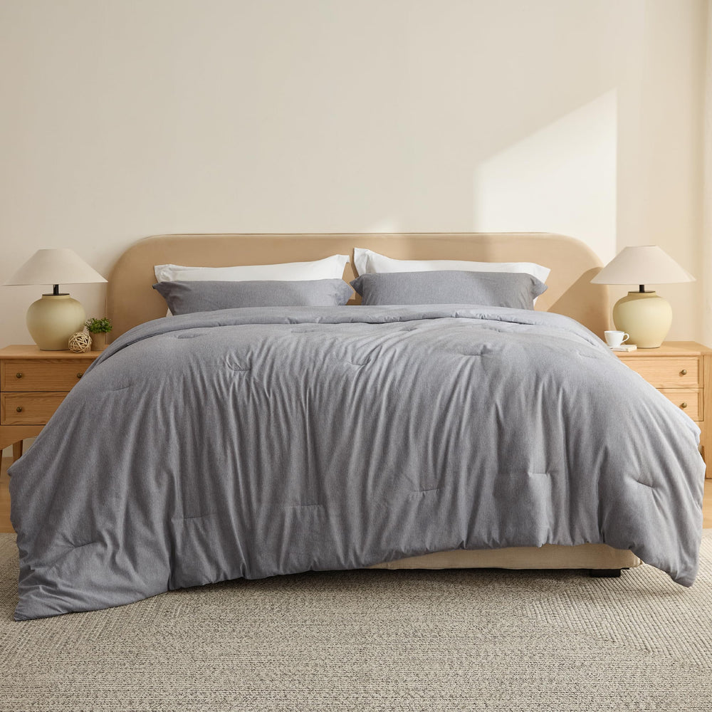 Bedsure gros plan du tissu chiné pour un aspect moderne et discret
