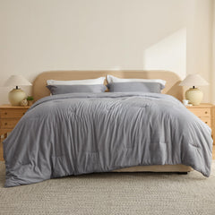 Bedsure gros plan du tissu chiné pour un aspect moderne et discret