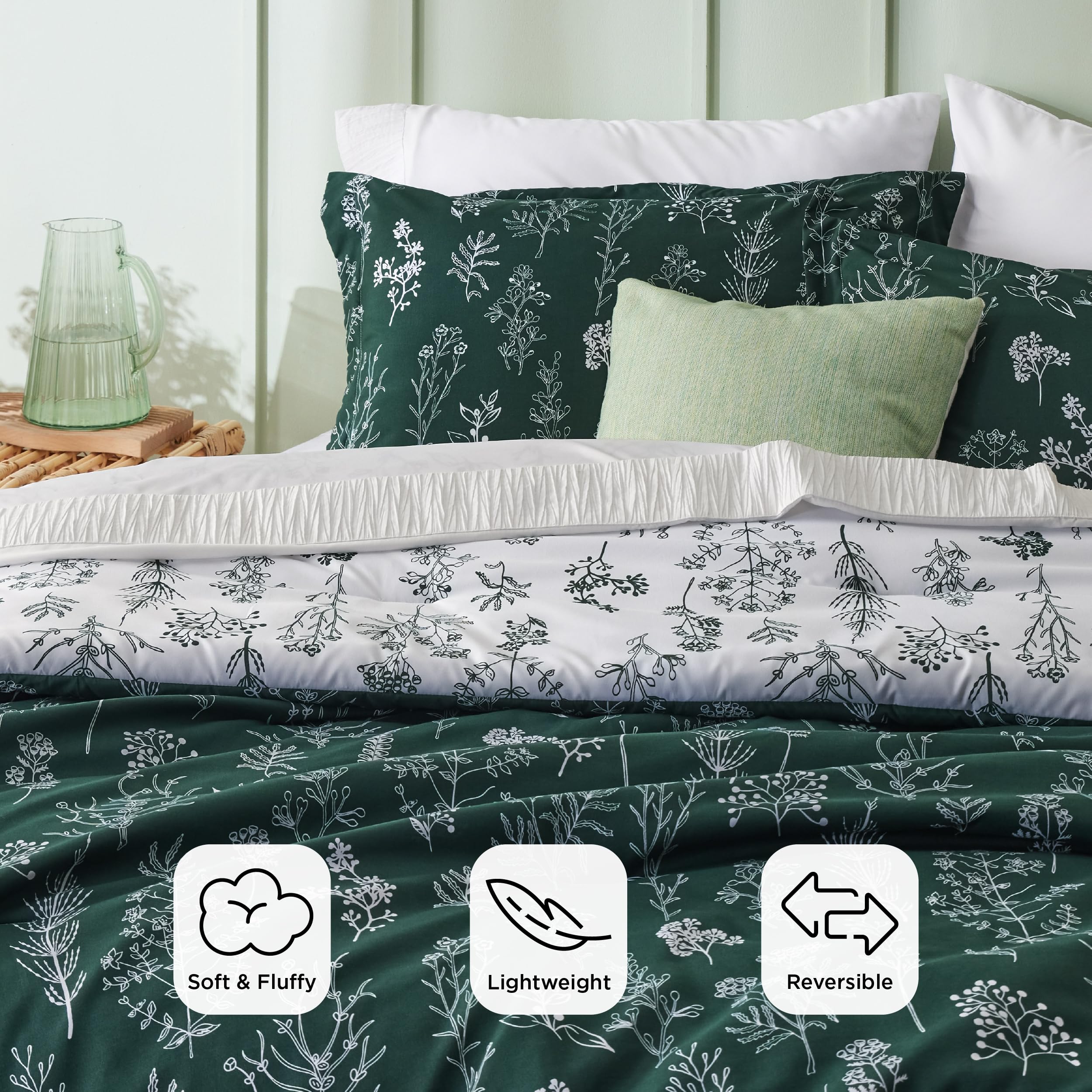 Bedsure gros plan du tissu et quilting garantissant maintien du garnissage