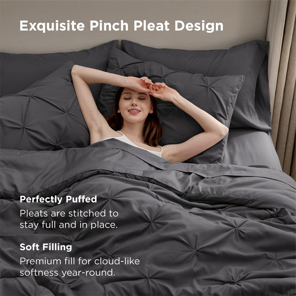 Bedsure gros plan du tissu microfibre offrant douceur et silence