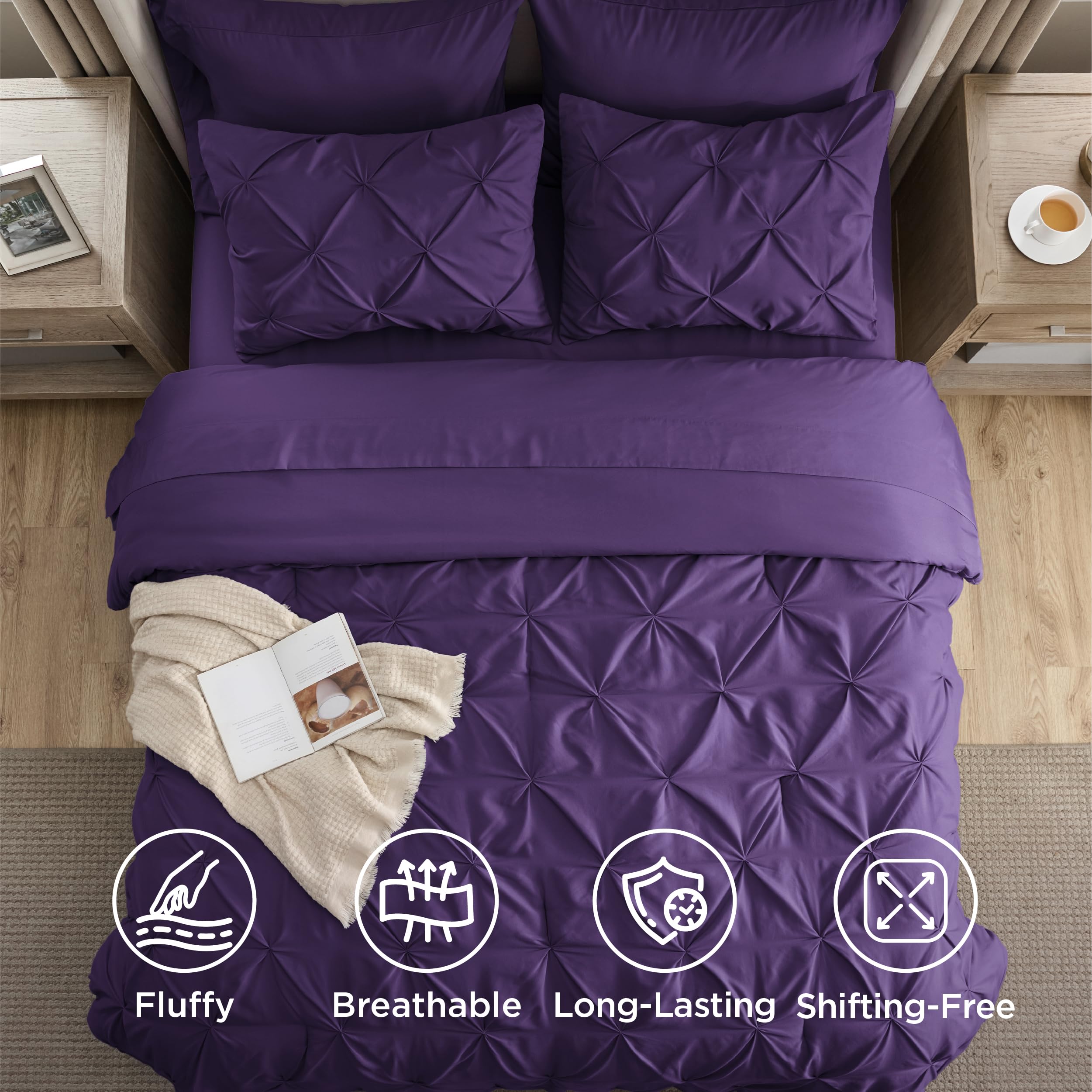 Bedsure détail des plis pincés apportant un look raffiné