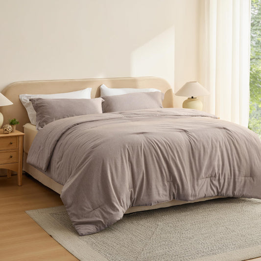 Bedsure gros plan tissu chiné montrant douceur et style discret