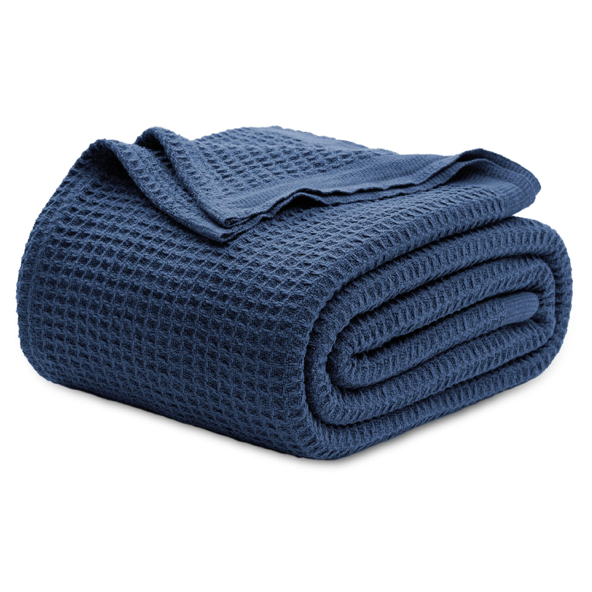 Bedsure vue de face du packaging king navy montrant la couverture prête à l'emploi