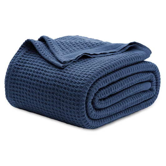 Bedsure vue de face du packaging king navy montrant la couverture prête à l'emploi