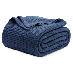 Bedsure vue de face du packaging king navy montrant la couverture prête à l'emploi