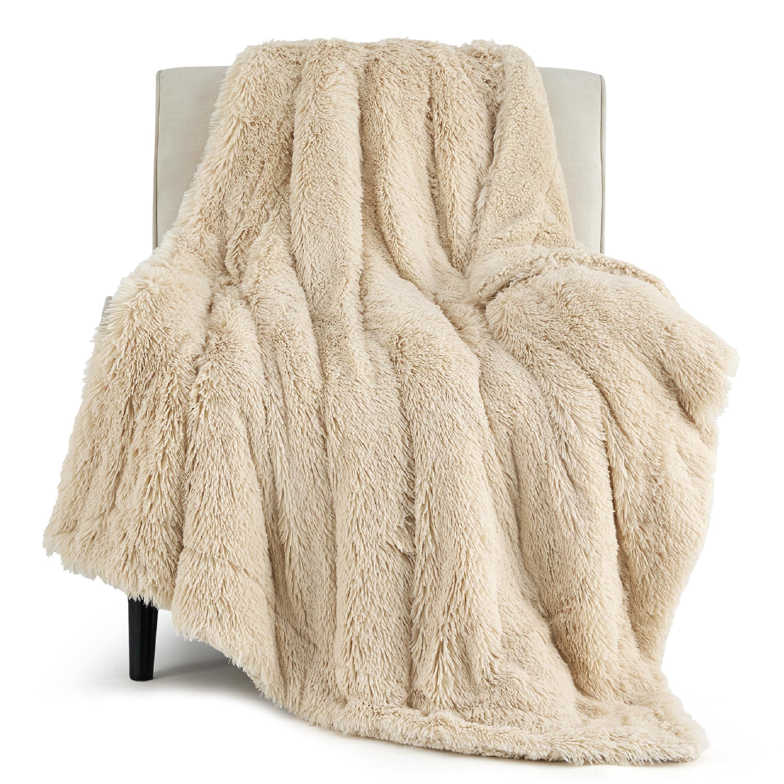 Bedsure vue avant pliée beige montrant style et gain de place