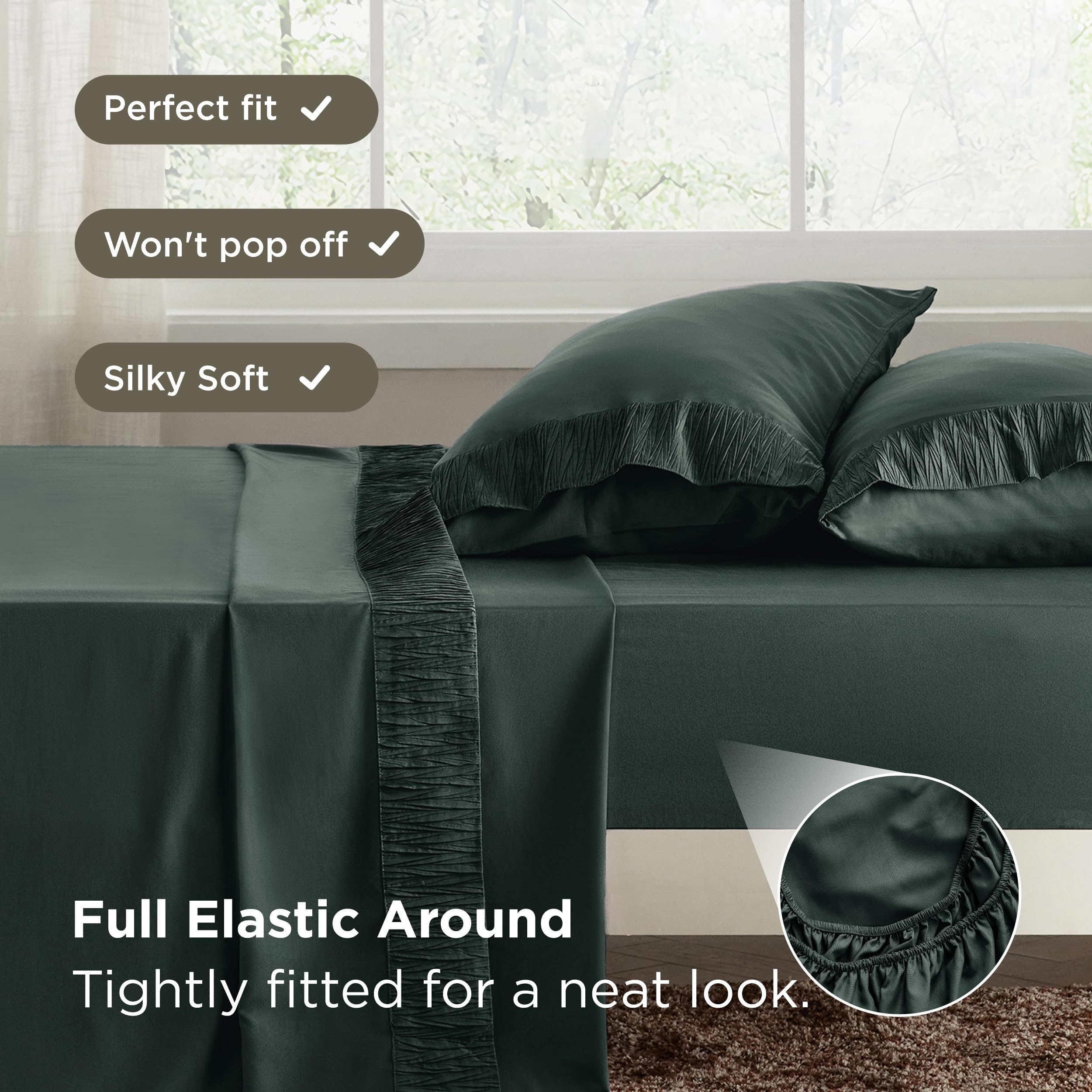 Bedsure parure posée sur lit double montrant confort et aspect soigné