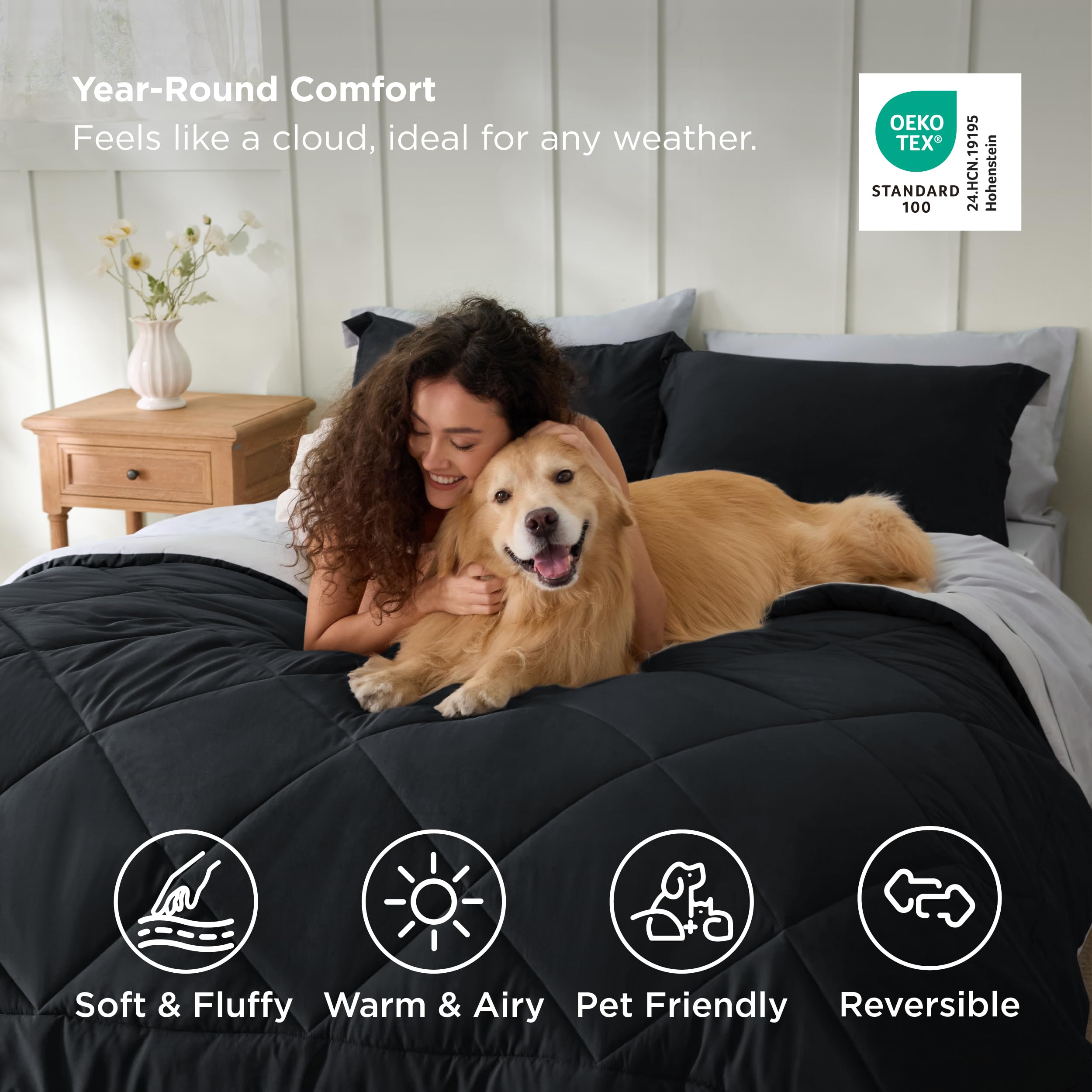 Bedsure drap-housse poche profonde bien ajustée au matelas