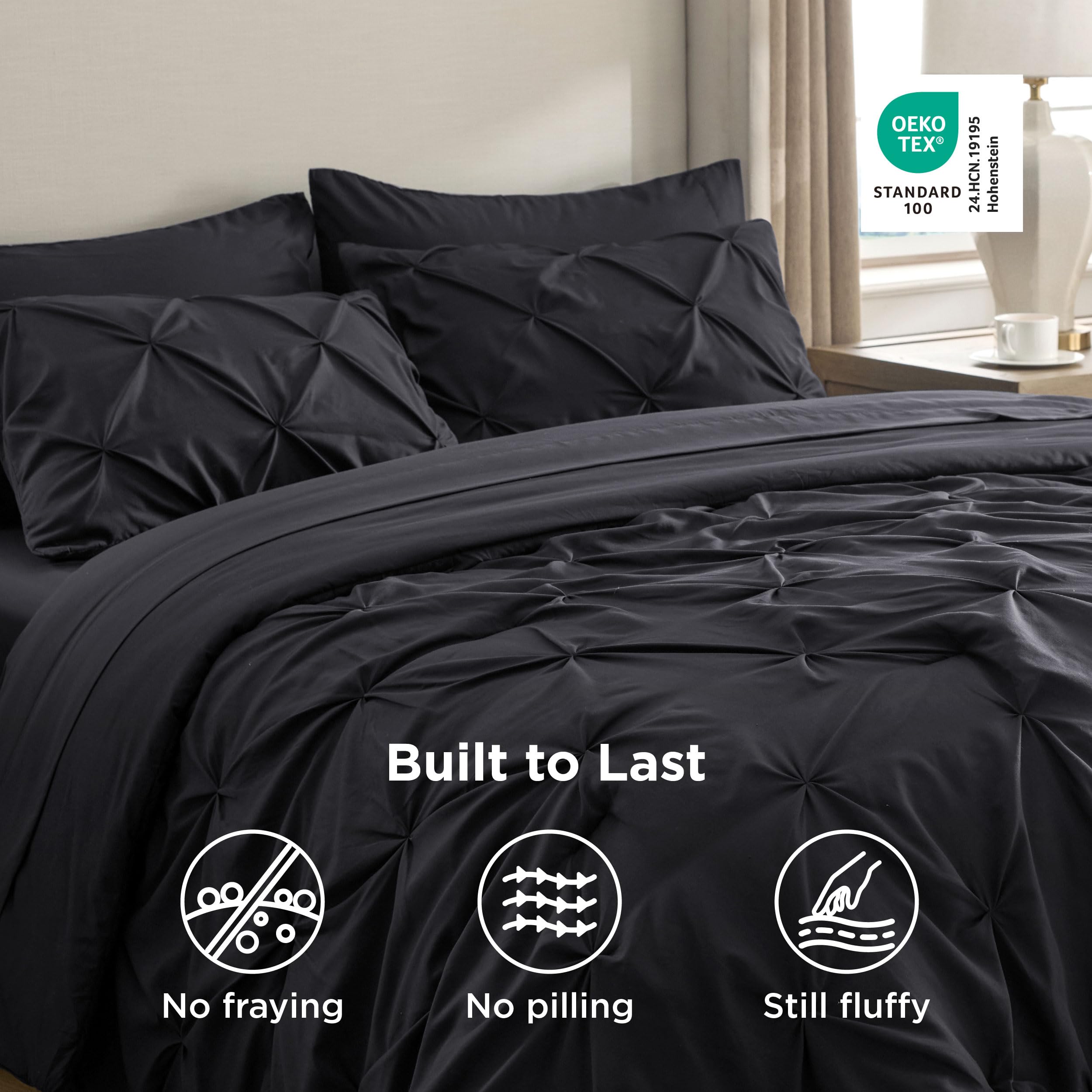 Bedsure drap-housse avec élastique robuste assurant maintien et ajustement facile