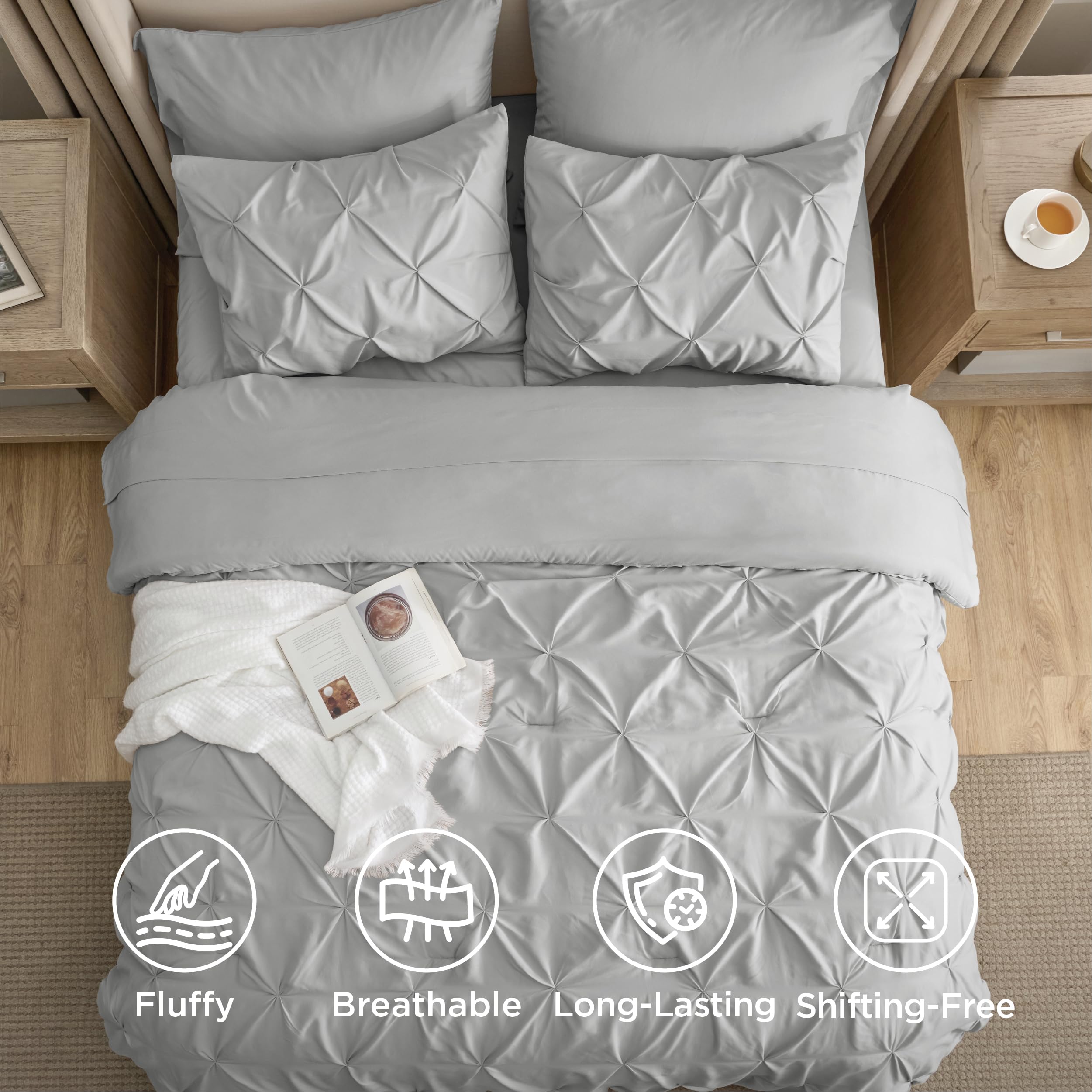 Bedsure drap housse détail élastique maintien sûr du matelas