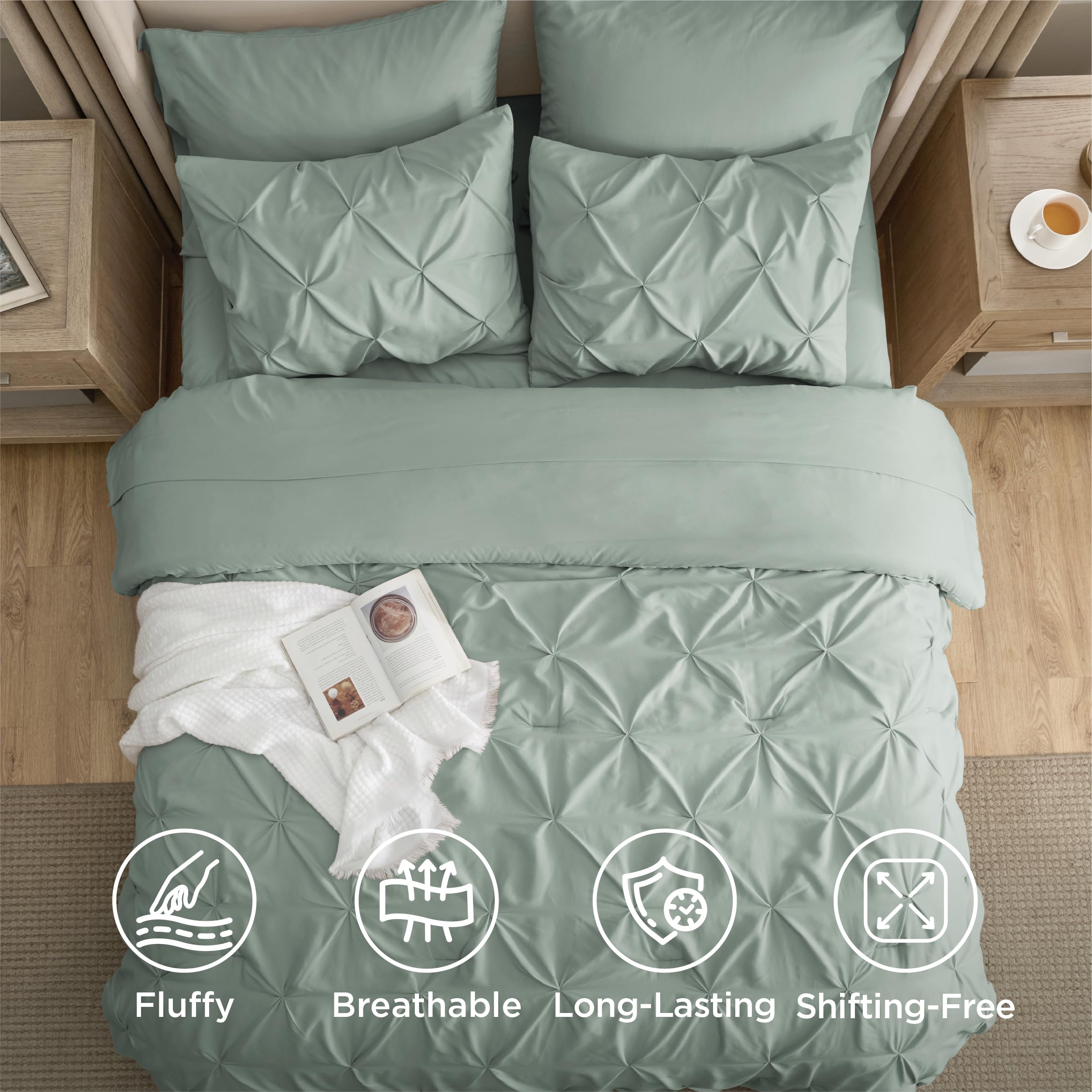 Bedsure drap-housse sur matelas profond maintien sécurisé et ajustement